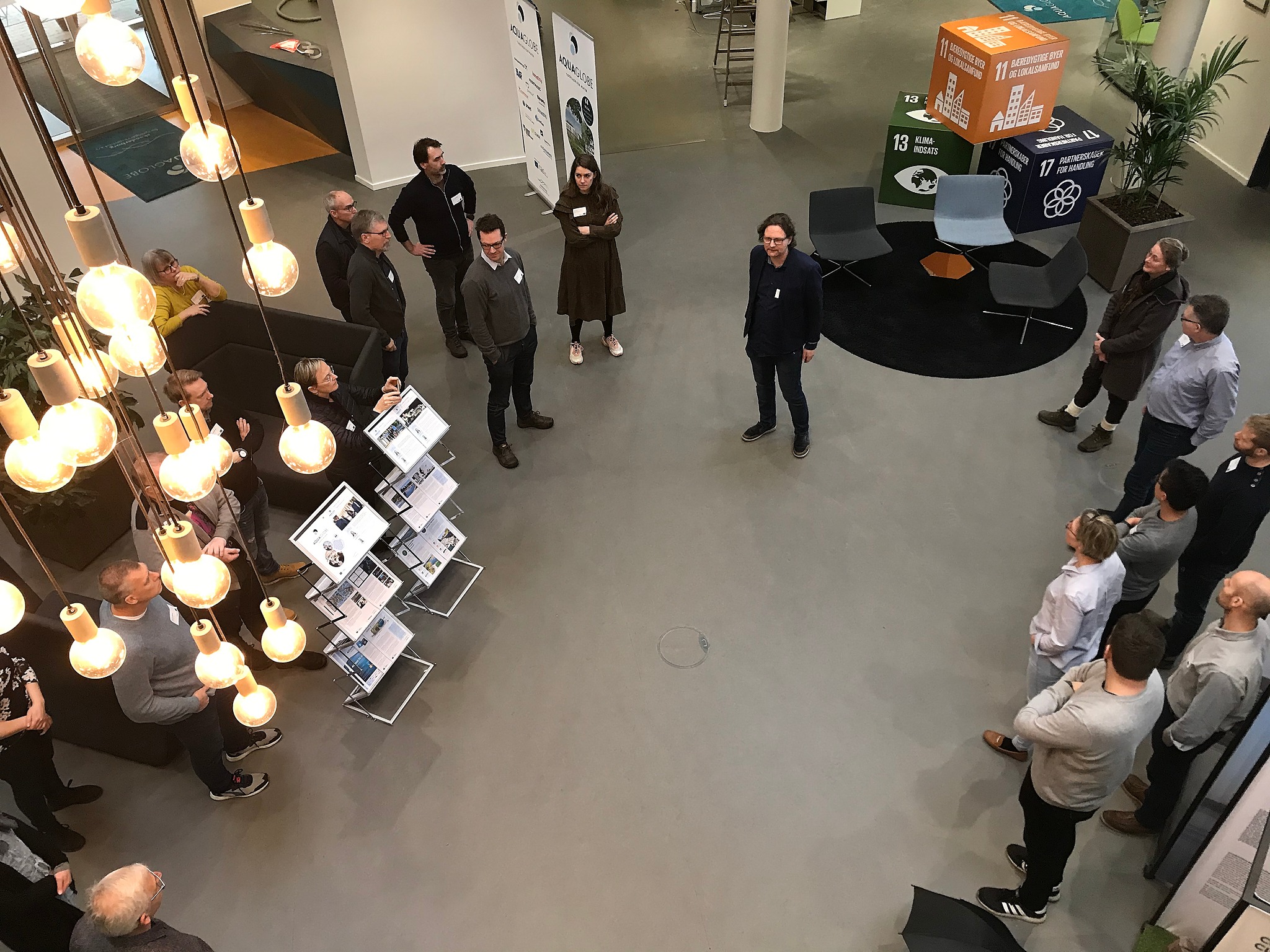 Billede fra partnerskabset besøg på AquaGlobe i Skanderborg i februar 2020